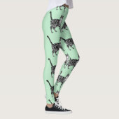 Minze Tabby Katze Schwarz-Weiß-Leggings Leggings (Rechts)