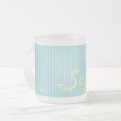 Minze Tasse Grün & Blau - Solid dünne Streifen (Vorderseite Links)