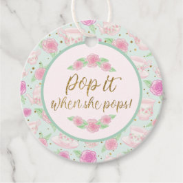 Minze Tee Party Pop, wenn sie Pop Baby Dusche Geschenkanhänger