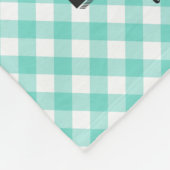 Minze Turquoise Gingham Bester Vater je Foto Colla Fleecedecke (Ecke)