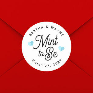 Minze, um modern zu sein Personalisiertes Gastgesc Runder Aufkleber