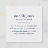 Minze und Ananas Quadratische Visitenkarte (Rückseite)