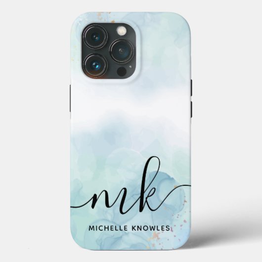 Minze und Blau Case-Mate iPhone Hülle (Rückseite)