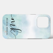 Minze und Blau Case-Mate iPhone Hülle (Rückseite (Horizontal))