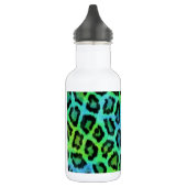 Minze und blaue Leopardendrucke Trinkflasche (Links)