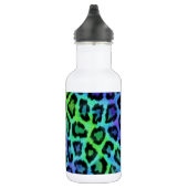 Minze und blaue Leopardendrucke Trinkflasche (Rechts)