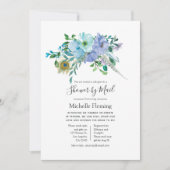 Minze und Blue Boho Baby oder Brautparty per Mail Einladung (Vorderseite)