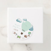 Minze und Brown Hot Air Ballon Baby Dusche Gefalle Geschenkanhänger (Beispiel)