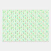 Minze und Chip Ice Creme Cone Muster Geschenkpapier Set (Vorderseite 3)