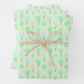 Minze und Chip Ice Creme Cone Muster Geschenkpapier Set (Beispiel)