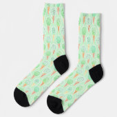 Minze und Chip Ice Creme Cone Muster Socken (Linkes Detail)