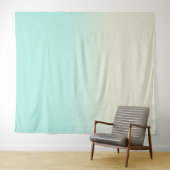 Minze und Elfenbein Gradient Ombre Foto Hintergrun Wandteppich (Beispiel (Horizontal))