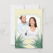 Minze und gelbe Sukkulente Hochzeit (Rückseite)