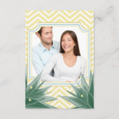 Minze und gelbe Sukkulente Hochzeit (Rückseite)