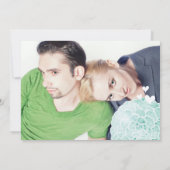 Minze und gelbe Sukkulente Moderne Hochzeit Einladung (Rückseite)