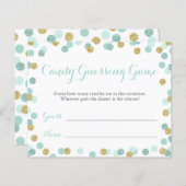 Minze und Gold Baby Dusche Bonbonussegment Spiel (Vorne/Hinten)