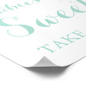 Minze und Gold Babys sind süß Nehmen Sie eine Leck Poster (Ecke)