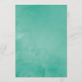 Minze und Gold Floral String Lights Bridal Beratun Hinweiskarte (Rückseite)