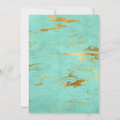 Minze und Gold Imitate Foil Lingerie Dusche Einladung (Rückseite)