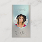 Minze und goldene Imitate Metallfotografen Visitenkarte (Vorderseite)