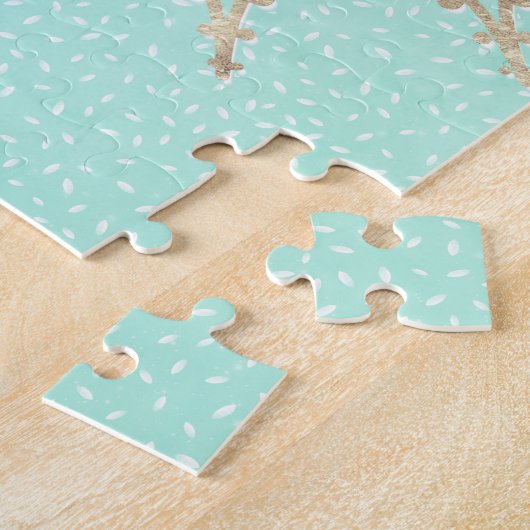 Minze und Goldmandala Puzzle (Seite)