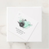 Minze und Holzkohle Rustikale Hochzeit Geschenkanhänger (Beispiel)