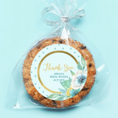 Minze und Imitate Gold Floral Brautparty Runder Aufkleber