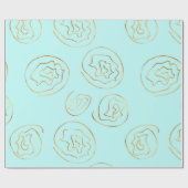 Minze und Imitate Goldfolie Rose Umhüllungspapier Geschenkpapier (Flach)