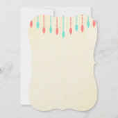 Minze und Korallen Moderne Teertropfen Beladeeinla Einladung (Rückseite)