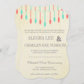 Minze und Korallen Moderne Teertropfen Beladeeinla Einladung (Vorne/Hinten)