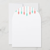 Minze und Korallen Moderne Teertropfen Beladeeinla Einladung (Rückseite)