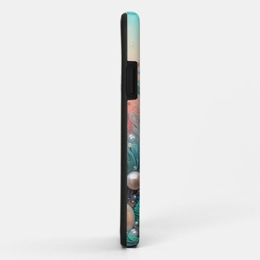 Minze und Korallen Seashells Ocean Bliss Case-Mate iPhone Hülle (Hinten/Rechts)