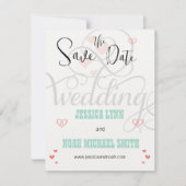 Minze und KorallenfairyTale Hochzeit speichern das Einladung (Vorderseite)