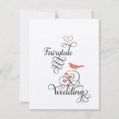 Minze und KorallenfairyTale Hochzeit speichern das Einladung (Rückseite)