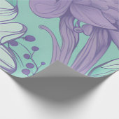 Minze und Lavender Floral Chic Geschenkpapier (Ecke)