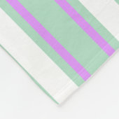 Minze und lila Kerzenstreifen Fleecedecke (Ecke)