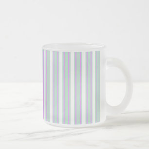 Minze und lila Kerzenstreifen Mattglastasse