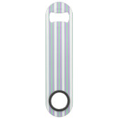 Minze und lila Kerzenstreifen Speed Flaschenöffner (Vorderseite)