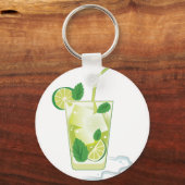 Minze und Limone Getränke Schlüsselanhänger (Vorderseite)