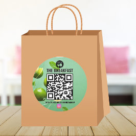 Minze und Limone moderne Business Instagramm Qr Co Runder Aufkleber