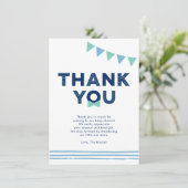 Minze und Marine | Moderne Babydusche Danke Karte (Stehend Vorderseite)