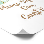 Minze und Peach Pumpkin Bitte Unterschreiben Sie u Poster (Ecke)