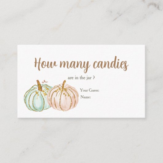 Minze und Peach Pumpkin Wie viele Kanadier Begleitkarte (Vorderseite)