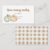 Minze und Peach Pumpkin Wie viele Undies Begleitkarte (Vorne/Hinten)