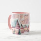 Minze und rosa Gemütlicher Weihnachtsmarkt - Winte Tasse (Vorderseite Links)
