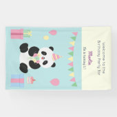 Minze und rosa Panda-Design Banner (Horizontal)