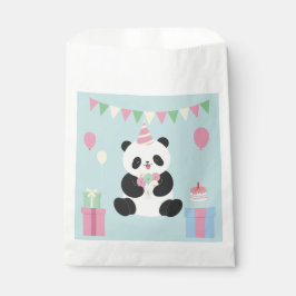 Minze und rosa Panda-Design Geschenktütchen