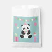 Minze und rosa Panda-Design Geschenktütchen (Vorderseite)