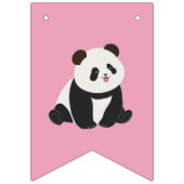 Minze und rosa Panda-Design Wimpelkette (Erste Fahne)