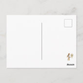 Minze und rosa Weihnachtshaus Postkarte (Rückseite)